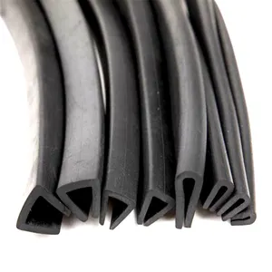 0.5mm-20mm Black Rubber U Channel Edging Trim Seal Edge Protection From Metal House