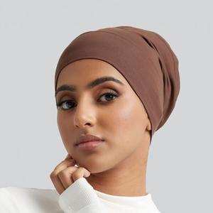 Solid color muslim under <b>cap</b> <b>hijab</b> everyday comfortable wear Customizable Breathable Comfortable Stretchy Soft Durable - Product Image 2