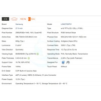 Écran LCD incurvé d'origine de 27 pouces TPM270WQ1-DP01.S TPM270WQ1 TPM270WQ1 DP01.S LSM270DP01 en verre pour AOC AOC CQ27G1