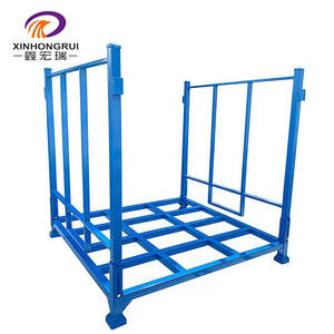 ชั้นวางพาเลทสำหรับคลังสินค้าแบบพับได้ วางซ้อนกันได้ สำหรับจัดเก็บยางรถยนต์ ทำจากโลหะแข็งแรงทนทาน สำหรับงานอุตสาหกรรม - Product Image 1