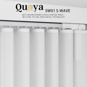 QUOYA NMS-88 S-Wave Riel Eléctrico Inteligente de Aluminio de Alta Resistencia para Cortinas, Sin Correa, Sin Cortes, 3 Velocidades, Compatible con Alexa/Siri/<span class=keywords><strong>Google</strong></span> - Product Image 2