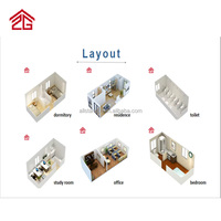 Maison conteneur préfabriquée Allstar pour immeuble de bureaux, avec panneaux sandwich, fenêtre étanche, style Mid-Century Modern, dortoir portable pour travailleurs