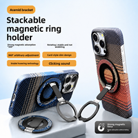 Support magnétique anti-tremblement pour téléphone, rotatif à 360 degrés, pliable, en fibre, pour smartphone, tablette, bureau, lit, voiture, portable