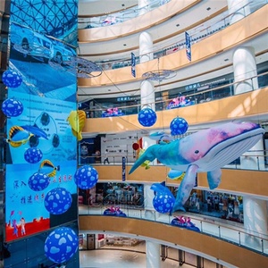 Décorations suspendues géantes, accessoires gonflables, animaux gonflables lumineux, <span class=keywords><strong>baleine</strong></span> gonflable de 10 m - Product Image 3