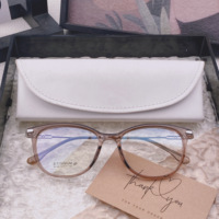 Gafas marrones de carey ultra claras con prescripción ajustable, diseño de marco de moda y versátil 50146