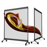Écrans en verre à film LED transparent double face pour intérieur avec bande LED HDR10 1080P pour les magasins de détail