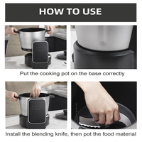 Machine automatique à faire des soufflés 8L, cuiseur électrique pour Fufu, manioc, igname, Nshima, mélangeur, robot culinaire, commande tactile numérique 110V