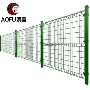 3d弯曲栅栏面板铁丝网弯曲贸易塑料安全方柱金属栅栏