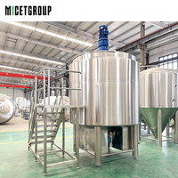 Cuve de mélange industrielle de haute qualité 4000L, cuve de stockage alimentaire, cuve de fermentation de bière avec agitateur mélangeur