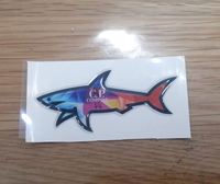 Autocollant décoratif pour téléphone portable Paul Shark en PVC imperméable, motif animal imprimé UV, style dessin animé CP Jul Vrunk Marseille Palestine
