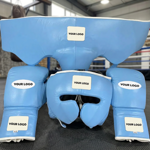 Guantes de Boxeo de Piel Sintética PU de Alta Calidad con Logotipo Personalizado, Profesionales, Nuevos, Duraderos, Transpirables y Protectores, con Protector de Cabeza y Protector Inguinal - Product Image 2