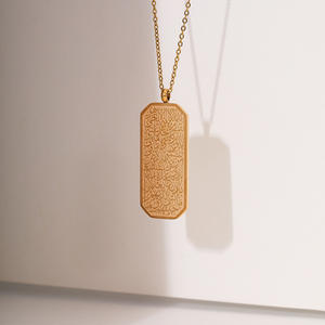 Collana di Rune in <span class=keywords><strong>oro</strong></span> placcato <span class=keywords><strong>oro</strong></span> 18K collana Unisex in acciaio inossidabile collana di placcatura in argento resistente per feste - Product Image 6