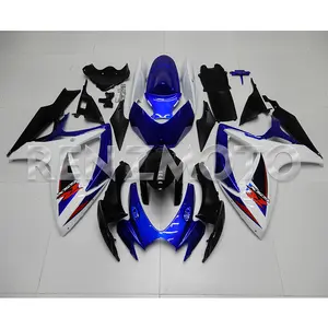 Kit carenatura completa in plastica Abs per Suzuki Gsxr 600 750 2006 2007 carrozzeria moto iniezione blu