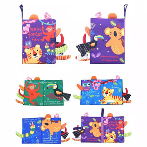 Libro de tela con diseño de cola de animal para bebés de 0 a 24 meses, educación temprana, materiales duraderos, resistentes a desgarros y masticables - Product Image 3