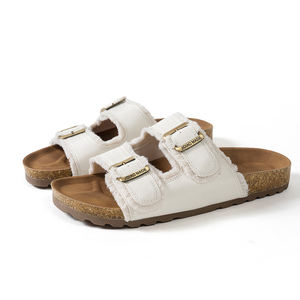 Nouvelle Arrivée Vente en Gros Usine Sandales Plates à Deux Brides et Boucle à Franges pour Femmes – <span class=keywords><strong>Chaussons</strong></span> Décontractés - Product Image 1