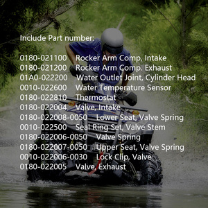 Bộ lắp ráp đầu xi-lanh & nắp đầu xi-lanh cho xe ATV CF CF188 500cc, động cơ 500 X5 Quad, OEM 0180-020002, phụ tùng xe máy ATV UTV - Product Image 2