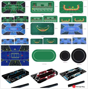 Thảm Trải Bàn Chơi Poker Sòng Bạc Texas Hold Em Bằng Cao Su 180*90Cm Khăn Trải Bàn Trò Chơi Sang Trọng Với Họa Tiết Hoa Chọc - Product Image 6