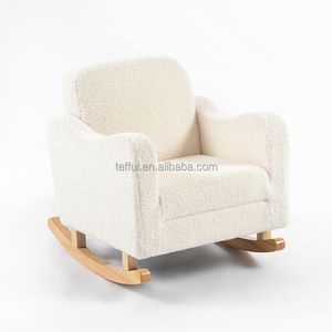 Fauteuil à bascule en bois pour enfant, rembourré Teddy, cadeau pour enfant, fauteuil enfant pour la lecture - Product Image 2