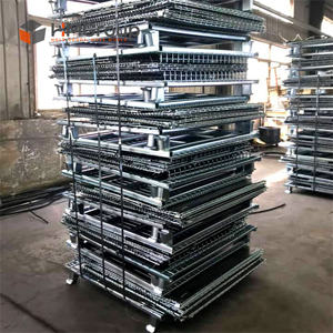 Özelleştirilmiş Galvanizli Çizilmeye Dayanıklı Metal Çelik Kaynaklı Tel Örgü Havalandırmalı Taşıma Çelik Kafes Konteyneri (Evcil Hayvan Depolama İçin) - Product Image 6