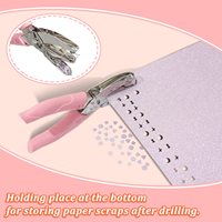 250407 poinçon à papier en métal pour trous d'étoile de cercle de coeur, poinçon d'étiquette à trou unique avec poignée en plastique pour étiquettes d'artisanat de bricolage