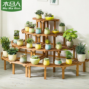 Flower stand/<b>shelf</b>, floor-standing planter/succulent planter stand for balcony/living room, multi-tiered design, 2026 new style. - Product Image 1