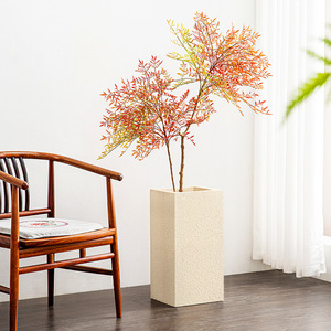 Fournitures de <span class=keywords><strong>jardin</strong></span>, décoration intérieure et extérieure, petits pots à fleurs <span class=keywords><strong>en</strong></span> ciment blancs modernes, pot de plantation avec trou de drainage, auto-arrosage - Product Image 4