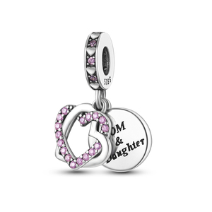 Ciondolo a Cuore in Zircone Argentato con Taglio a Rosa e Placcatura in <span class=keywords><strong>Oro</strong></span> Rosa/<span class=keywords><strong>Oro</strong></span>/Argento - Accessorio Charm Fai-da-te Unisex per Uso Quotidiano - Product Image 4