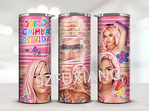 Lovely Girl Karol G <span class=keywords><strong>Manana</strong></span> Sera Bonito Bichota temporada 20oz Tapa Recta <span class=keywords><strong>de</strong></span> acero inoxidable y vaso <span class=keywords><strong>de</strong></span> paja - Product Image 4