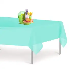 Toalhas de mesa descartáveis, toalhas de mesa brancas de plástico para festa churrasco