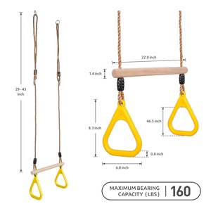 חדר כושר טרפז עץ חיצוני לילדים - Product Image 3