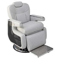Bojue FanRui chaise de barbier de luxe en acier inoxydable chaise de cheveux salon de coiffure spécial chaise pivotante cheveux shampooing intelligent massage