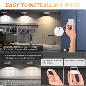 Luces LED Inalámbricas Recargables con Sensor de Movimiento, Luces Nocturnas Magnéticas para Interiores con 3 Modos de Color, Luz Adhesiva para Debajo del Gabinete - Product Image 5
