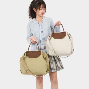 Simple <b>Plain</b> Color <b>Canvas</b> Tote Bags <b>Large</b> Capacity <b>Canvas</b> Handbags Outdoor Travel Sling Crossbody Bags Customized - Product Image 4