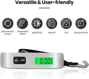 Báscula Digital Portátil para Equipaje, 50 kg, ABS, para Viajes, Dispositivo de Pesaje Manual para Uso en la Cocina, Gran Venta 2026 - Product Image 4