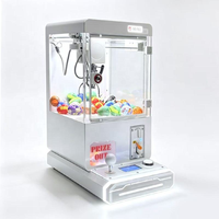 Mini machine à griffes d'arcade avec accepteur de billets et paiement par carte, machine de préhension de jouets de bureau pour centre de jeux d'arcade
