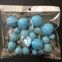 Balles de Décoration de Gâteau Tendances pour Joyeux Anniversaire, Billes Macaron en Stock, Faux Ornements pour Pâtisserie