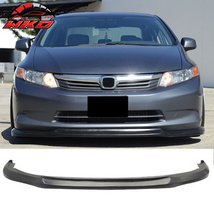 Compatible con Honda Civic Sedán de 4 Puertas 2012, Labio de Parachoques Delantero Sin Pintar en Negro - Product Image 1