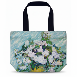 Borsa d'arte AU-01801 L Van Gogh "rose bianche" Tote Bag promozionale personalizzabile - Product Image 1