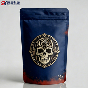 ถุงฟอยล์ไมลาร์แบบตั้งได้ พิมพ์โลโก้ตามสั่ง ปิดผนึกได้ กลิ่นไม่รั่วซึม ซิปล็อค สำหรับบรรจุภัณฑ์อาหารและสมุนไพร ขายส่ง - Product Image 1