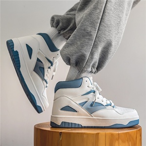 Men's high-top sports <b>shoes</b> - new trendy style, street fashion, casual skateboard <b>shoes</b>, thick sole, anti-slip <b>function</b> - Product Image 2