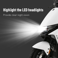 ZUBOO Moto électrique à batterie au plomb-acide 1000W-1200W, scooter à deux roues avec une puissance de 72V, vitesse maximale de 32 km/h pour adultes
