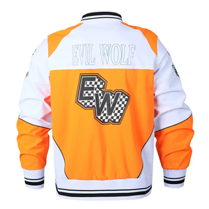 Las Vegas jaket balap bisbol uniseks, jaket balap Drift nilon tambal bordir kustom Bomber luar ruangan untuk pria dan wanita - Product Image 4