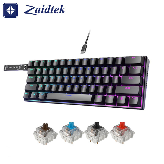 61-Key Wired USB Keyboard with Magnetic Switch Virtual Keyboard  RGB Backlit  Mechanical Gaming Keyboard for Laptop