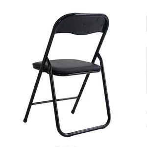 Ghế gấp phân màu đen giả da đệm ghế ăn trong nhà ngoài trời nhà văn phòng gấp ghế - Product Image 2