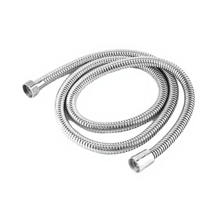 Tuyau de douche flexible en acier inoxydable tressé, diamètre intérieur 1/2 pouce, design moderne, plomberie de salle de bain - Product Image 4