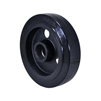 Roue pivotante pour chariot AGV d'aéroport, super robuste, en caoutchouc avec noyau en fer, 300x75mm, capacité de charge 1500kg, roulement à billes 6206