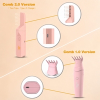 Diffuseur de parfum pour cheveux Bakhoor, peigne électrique brûleur d'encens rose rechargeable, diffuseur capillaire pour parfumer les cheveux à l'oud arabe