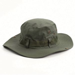 New Summer 100%Cotton Unisex Safari Bucket Fisherman Hat With <b>Adjustable</b> <b>Strap</b> - Product Image 1