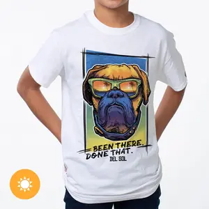 Camiseta masculina de manga curta personalizada, alta qualidade, estampada, para o sol, atividade uv, sensível, com mudança de cor