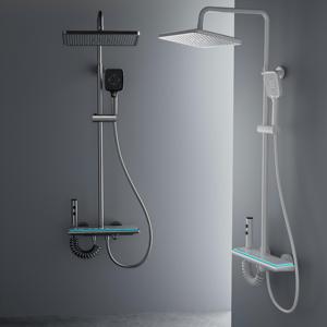 Conjunto <span class=keywords><strong>de</strong></span> Ducha Digital con 10% <span class=keywords><strong>de</strong></span> Repuestos Gratis: Mezclador <span class=keywords><strong>de</strong></span> Latón Sólido Tipo Piano, <span class=keywords><strong>Filtro</strong></span> <span class=keywords><strong>de</strong></span> <span class=keywords><strong>Agua</strong></span> Integrado, Pantalla LED Hidroeléctrica GG - Product Image 6